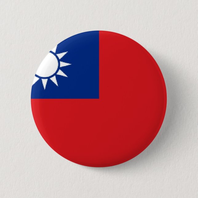 Badge Rond 5 Cm Drapeau Taïwan (Devant)