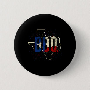 Badge Rond 5 Cm Drapeau Texan Fier Cadeau Américain Barbecue Texas