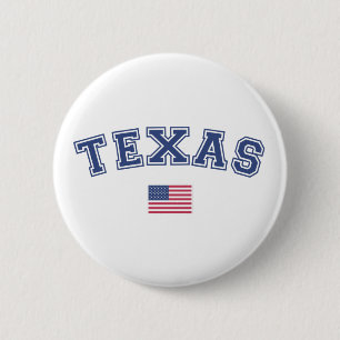 Badge Rond 5 Cm Drapeau Texas State USA