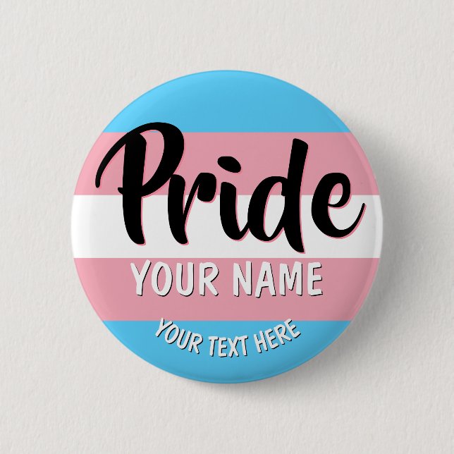 Badge Rond 5 Cm Drapeau transgenre LGBT Personnalisé (Devant)