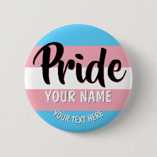 Badge Rond 5 Cm Drapeau transgenre LGBT Personnalisé