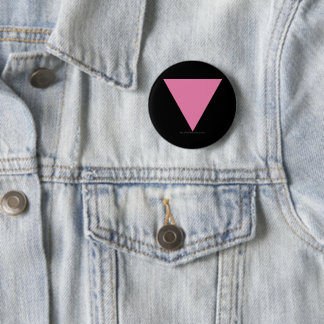Badge Rond 5 Cm Drapeau triangle rose de SlipperyJoe's symbole ros