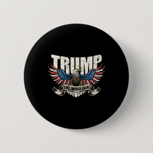 Badge Rond 5 Cm Drapeau Trump 2024 Retourner l'Amérique Hommes Fem
