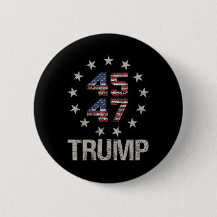 Badge Rond 5 Cm Drapeau Trump 2024 (sur Byck) Take America Ck Trum