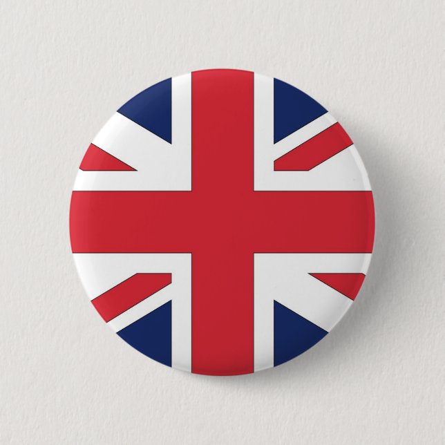 Badge Rond 5 Cm Drapeau Union Jack/Union du Royaume-Uni (Devant)