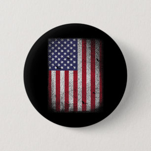 Badge Rond 5 Cm Drapeau Usa 4 juillet Américain Rouge Blanc Bleu É
