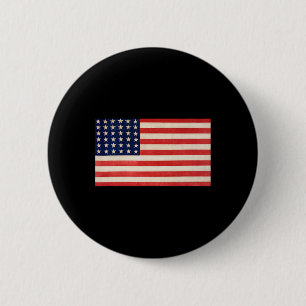 Badge Rond 5 Cm Drapeau Usa Basique Pour Hommes Femmes Et Enfants