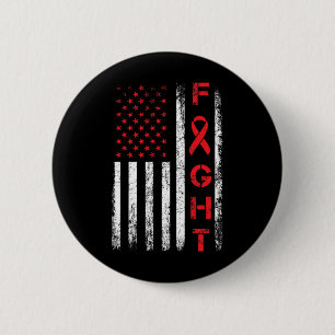 Badge Rond 5 Cm Drapeau Usa - Lutter contre les maladies cardiaque