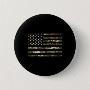 Badge Rond 5 Cm Drapeau Usa Patriotique 4 Juillet Camo Drapeau Amé