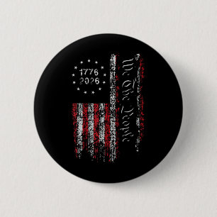 Badge Rond 5 Cm Drapeau Usa Vintage 250e Anniversaire Indépendance