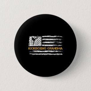 Badge Rond 5 Cm Drapeau Usa Vintage Combattant De Mma Kickboxing G