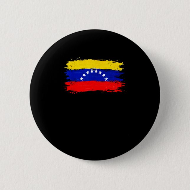 Badge Rond 5 Cm Drapeau Venezuela 2026 Libre Paix  (Devant)