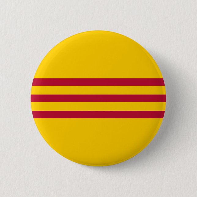 Badge Rond 5 Cm Drapeau vietnamien du sud - đỏ de sọc de Ba de (Devant)