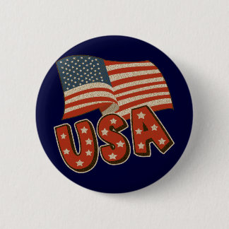 Badge Rond 5 Cm Drapeau vintage de l'Amérique