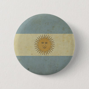 Badge Rond 5 Cm Drapeau vintage de l'Argentine