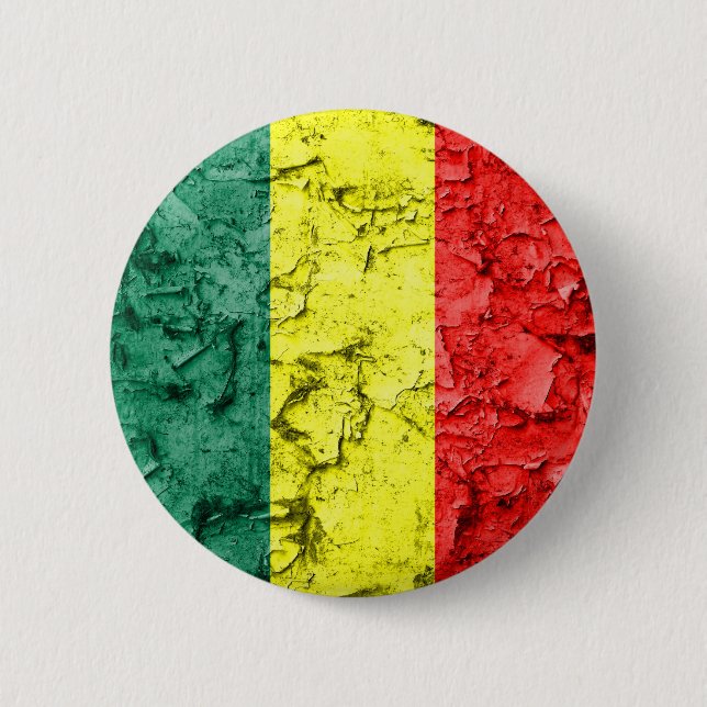 Badge Rond 5 Cm Drapeau vintage de rasta (Devant)