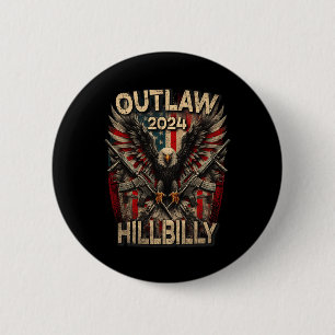 Badge Rond 5 Cm Drapeau Vintage Trump Vance 2024 hors-la-loi Hillb