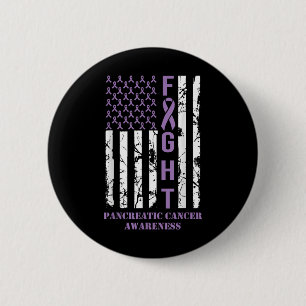 Badge Rond 5 Cm Drapeau violet ribbon soutien cancer pancréatique