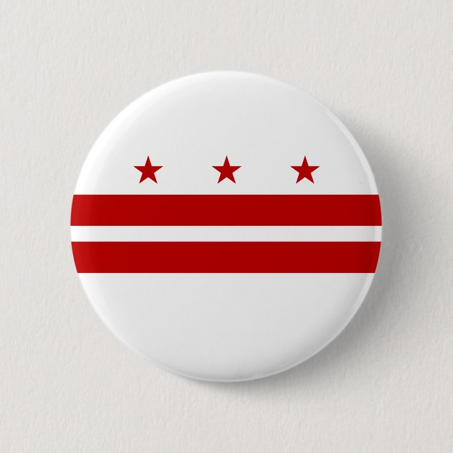 Badge Rond 5 Cm Drapeau Washington DC (Devant)