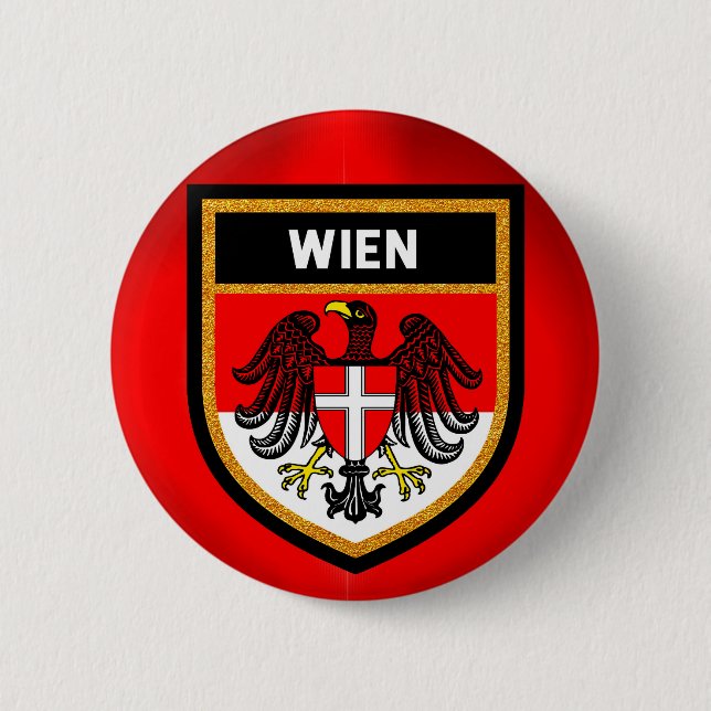 Badge Rond 5 Cm Drapeau Wien (Devant)