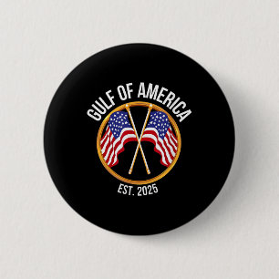 Badge Rond 5 Cm Drapeaux américains Golfe d'Amérique