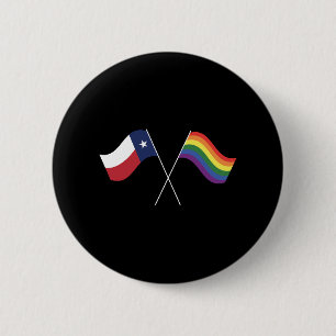Badge Rond 5 Cm Drapeaux de Fierté Texas Design pour fière LGBT+ T
