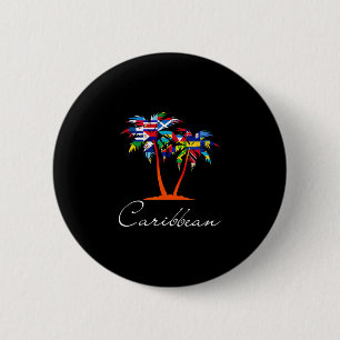 Badge Rond 5 Cm Drapeaux des îles Caraïbes