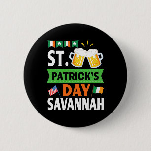 Badge Rond 5 Cm Drapeaux Irlande États-Unis Bière Saint-Patrick à