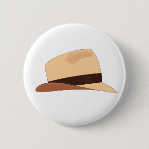 Badge Rond 5 Cm Drawing of a Panamanian hat