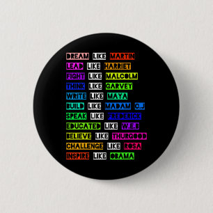 Badge Rond 5 Cm Dream Like Martin Lead Like Harriet Women Black Hi