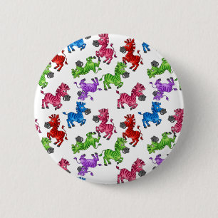 Badge Rond 5 Cm Dreamy Zebra World