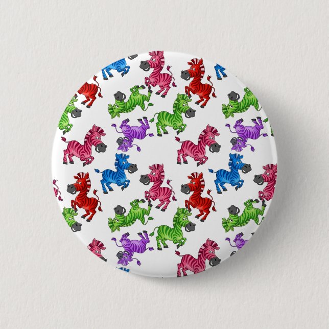 Badge Rond 5 Cm Dreamy Zebra World (Devant)