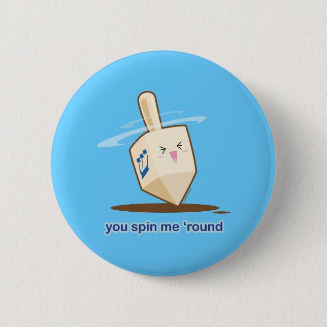 Badge Rond 5 Cm Dreidel (Devant)