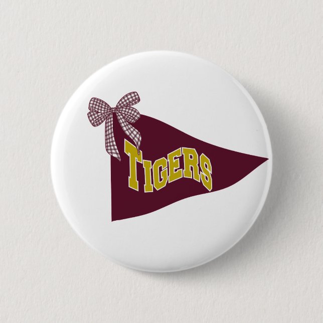 Badge Rond 5 Cm Dripping Springs Tigers School Spirit Pin (Devant)