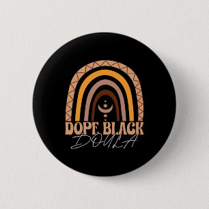 Badge Rond 5 Cm Drogue Black Doula Naissance d'une sage-femme afri