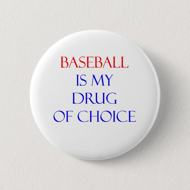 Badge Rond 5 Cm Drogue de base-ball de choix (Devant)