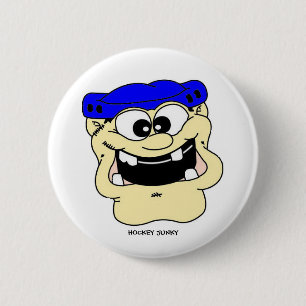 BADGE ROND 5 CM DROGUÉ D'HOCKEY