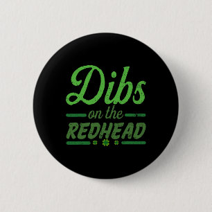 Badge Rond 5 Cm Droit Amusant Sur La Rousse Pour La Fête De La Sai