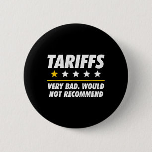 Badge Rond 5 Cm Droit de douane Trump États-Unis ne recommanderait