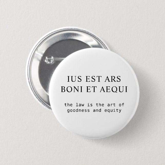 Badge Rond 5 Cm Droit Goodness & Equity Inspirational Latin Citati (Devant & derrière)