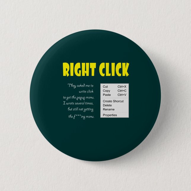 Badge Rond 5 Cm Droite - clic (Devant)