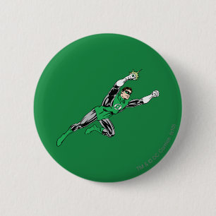 Badge Rond 5 Cm Droite verte de mouche de lanterne