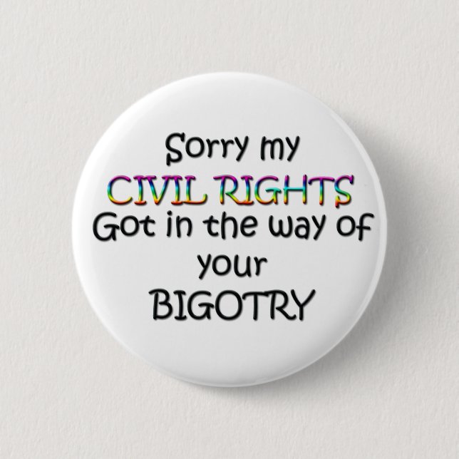 Badge Rond 5 Cm Droits civiques (Devant)