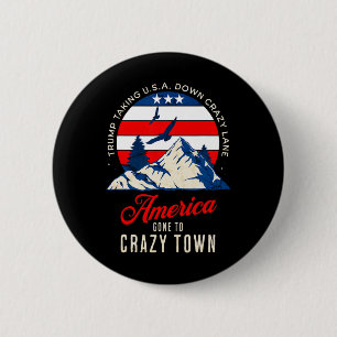 Badge Rond 5 Cm Droits de douane de Trump fous et menant les États