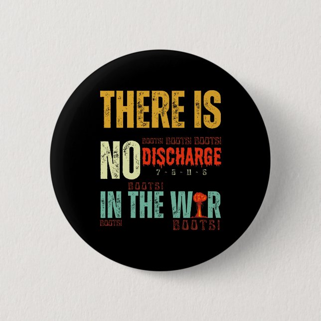 Badge Rond 5 Cm Droits de douane de Trump Pas de décharge dans la  (Devant)