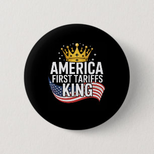 Badge Rond 5 Cm Droits de douane drôles de Trump Fonctionnement Bo