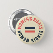 Badge Rond 5 Cm Droits de la femme Égalité des droits de l'homme F (Devant & derrière)