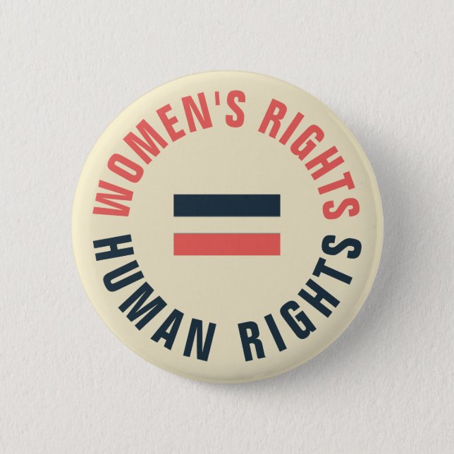 Badge Rond 5 Cm Droits de la femme Égalité des droits de l'homme F (Devant)