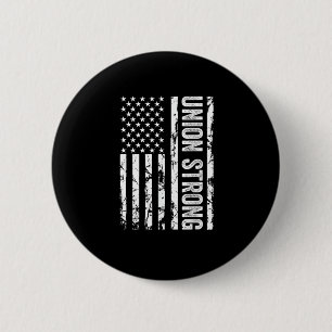 Badge Rond 5 Cm Droits des travailleurs syndicaux - Union Fort - U