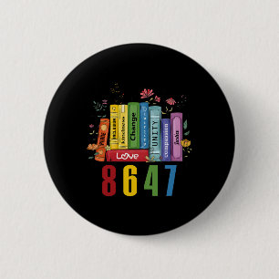Badge Rond 5 Cm Droits Égaux Livre Fleurs 8647 Trump Féministe Fem